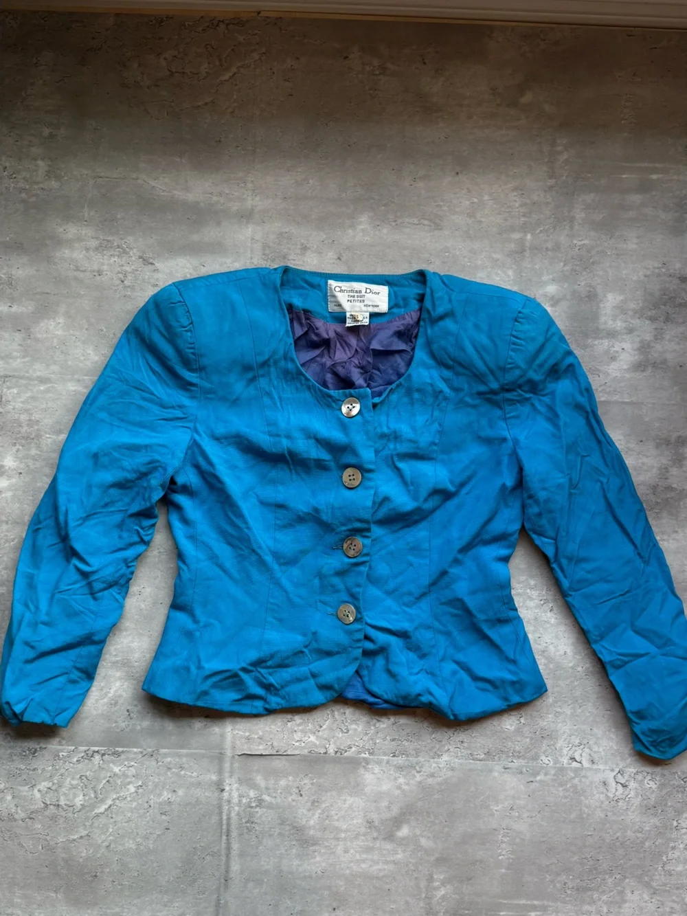Dior Bright Blue women Button Blazer